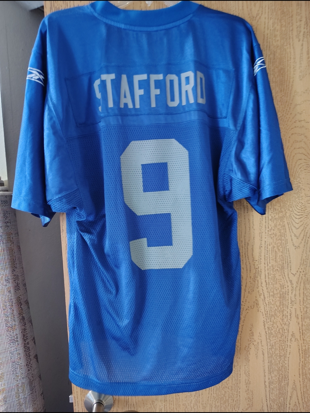 Reebok Blue NFL Equipment V-Neck Football Jersey